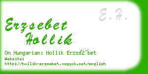 erzsebet hollik business card